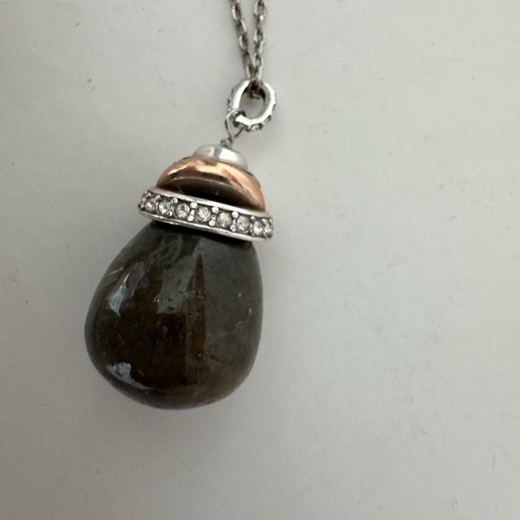 Brighton Silver and Jade Pendant Necklace - Picture 7 of 11